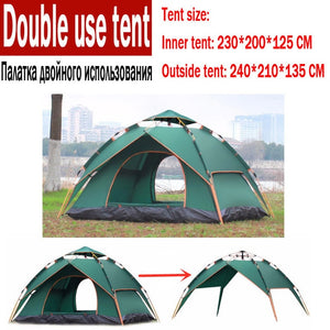 High Quality 3-4 People Fully Automatic Tent