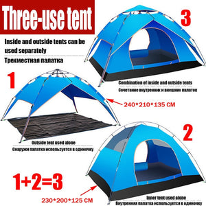 High Quality 3-4 People Fully Automatic Tent