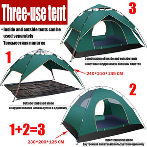 High Quality 3-4 People Fully Automatic Tent